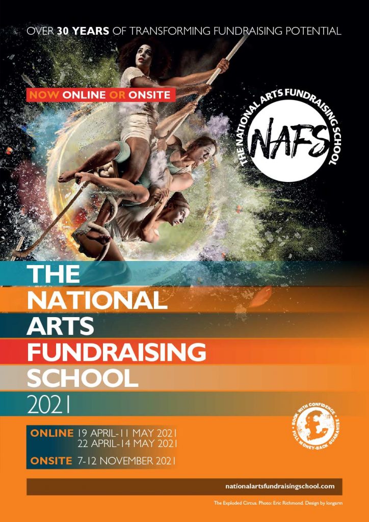 National Arts Fundraising School | 2021 Brochure (cover)